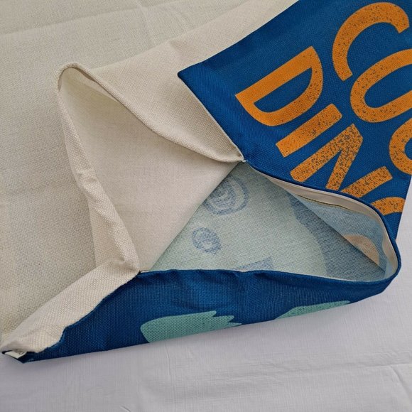 Dinosaur Pillow Cover Blue Little Cool Dino Room Decor XL - Picture 8 of 8